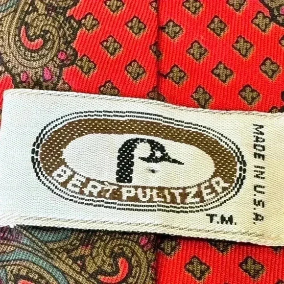 Designer Ber Pulitzer vintage men’s necktie. - Picture 3 of 3